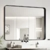Dexmalle 40x30 Inch Black Aluminium Frame Bathroom Mirror -Fradel & Spies GUEST e14d4ce8 f458 43ae 9d13 b554ab2799a3