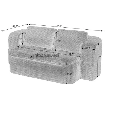 Dexmalle Modern Folding Futon Floor Foam Compression Sofa Bed 7 Dexmalle Modern Folding Futon Floor Foam Compression Sofa Bed - Image 5