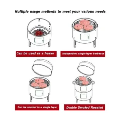 Dexmalle Outdoor Double-layer Grill,charcoal Wood Fired Braising And Smoking Stove -Fradel & Spies GUEST e263226f 2b65 4cc4 a8ca 76feee0709c3