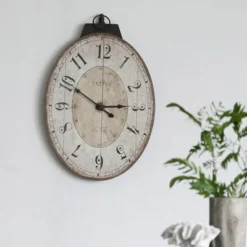 Dexmalle Antique White Oval Wall Clock