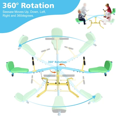 Dexmalle Children's Seesaw Double Person 360° Rotating Seesaw 4 Dexmalle Children's Seesaw Double Person 360° Rotating Seesaw - Image 2