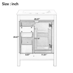 Dexmalle 24-Inch Bathroom Vanity With Double Storage Racks -Fradel & Spies GUEST e77fc4b2 0992 4955 b5bb 17f5c2409005