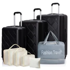 Dexmalle 8-Piece ABS Luggage Sets Lightweight Durable Suitcase -Fradel & Spies GUEST e88151bd 9a65 4631 b386 3f4b5d12dfa5