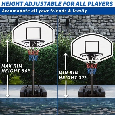 Dexmalle 3.1ft To 4.7ft Height-Adjustable Basketball System Goal Stand For Kids 6 Dexmalle 3.1ft To 4.7ft Height-Adjustable Basketball System Goal Stand For Kids - Image 4
