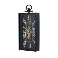 Dexmalle Decorative Black And Gold Roman Numeral Table Clock