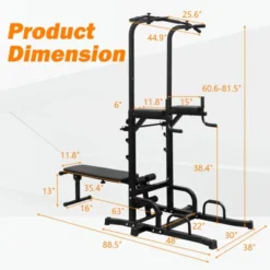 Dexmalle Power Tower With Bench Pull Up Bar Dip Station -Fradel & Spies GUEST e9bdaf43 a70a 4900 b4e7 af631526bea3 1
