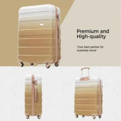 Dexmalle 3pcs Clearance Luggage Hardside Lightweight Durable Suitcase Sets