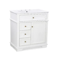 Dexmalle 30" Bathroom Vanity With Multi Storage -Fradel & Spies GUEST edc6193d d564 4c3f bcc3 0e2582547a7d