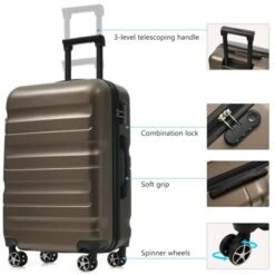 Dexmalle Lightweight Travel Luggage With 2 Packing Cubes -Fradel & Spies GUEST ee731a1a e720 4fa5 9a41 f923bfbc3bfc