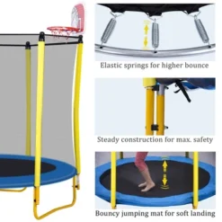 Dexmalle Outdoor & Indoor Mini Toddler Trampoline With Enclosure -Fradel & Spies GUEST f1d1c0cd 689a 456e 9eb5 142a15d8a575