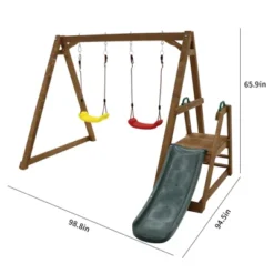 Dexmalle Wood Swing Set For Backyard -Fradel & Spies GUEST f6643405 a76e 441a bd03 f3b6b2427564