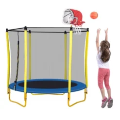 Dexmalle Outdoor & Indoor Mini Toddler Trampoline With Enclosure -Fradel & Spies GUEST f91e0978 4907 4c50 acc4 e29615c3aeed