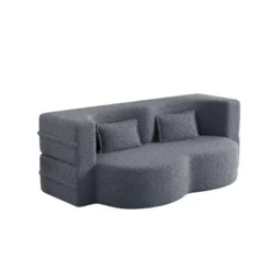 Dexmalle Modern Cloud Shape Convertible Sleeper Sofa Bed With 2 Pillows,Living Room -Fradel & Spies GUEST f9bd0636 3417 4360 8d6b 81b05bd69d7a
