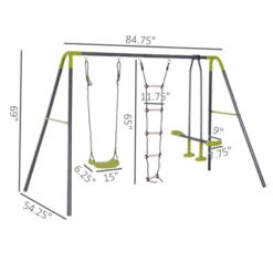 Dexmalle 3 In 1 Kids Metal Swing Set -Fradel & Spies GUEST f9dee319 e3c8 4c9c aef5 e6af67584fdb