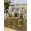 Dexmalle Palm Tree Design Acrylic Glasses Drinking Set Of 4 Hi Ball