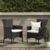 Dexmalle Outdoor Multibrown PE Wicker Chairs (Set Of 2) -Fradel & Spies GUEST fa8316cd b886 4732 9bd7 0e0e8631d74f