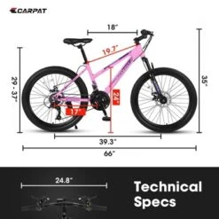 Dexmalle 24 Inch Mountain Bike For Teenagers Girls Women -Fradel & Spies GUEST fc58e884 d649 41dd a372 d7bd065ec15b