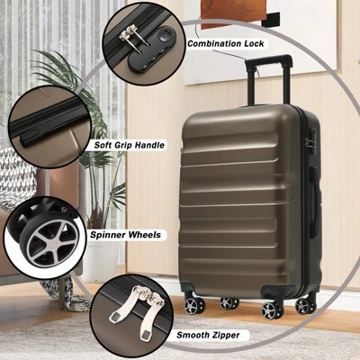 Dexmalle 28 Inch Hardshell ABS Suitcase With Spinner Wheels 5 Dexmalle 28 Inch Hardshell ABS Suitcase With Spinner Wheels - Image 3