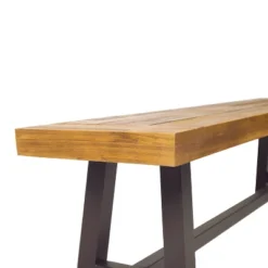 Dexmalle Brown Rustic Outdoor Patio Bench,Set Of 2 -Fradel & Spies GUEST ffd8290e cca5 467e 9167 6efb017914e7